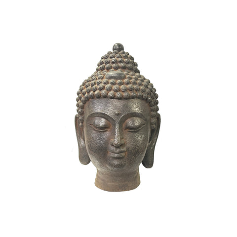 Serene Iron Buddha Face