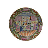 Chinese Oriental Canton Porcelain People Scenery Display Plate Decor ws3630S