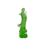 Green Crystal Glass Standing Ru Yi Bodhisattva Kwan Yin Statue ws3656S