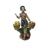 Chinese Porcelain Qing Style Dressing Birds Baskets Lady Figure ws3704S