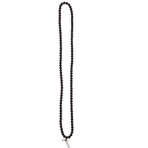 Long Oriental Brown Wood Beads Hand Rosary Praying Chain ws3818S