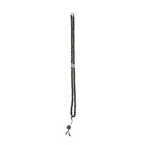 Long Oriental Dark Brown Rosewood Beads Hand Rosary Praying Chain ws3830S