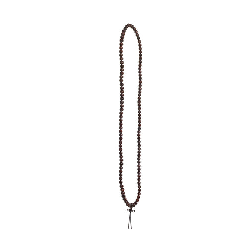 Long Oriental Brown Wood Beads Hand Rosary Praying Chain ws3834S