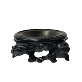 2.25" Dark Brown Wood Carving Hollow Circular Table Top Stand Riser ws3994S