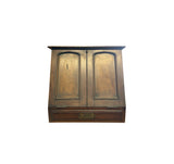 Vintage Distressed Brown Wood Stationary Sloping Door Box Chest ws4071S