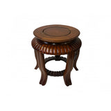 7" Light Brown Wood Round 8.5"Tall 5 Legs Display Stand Riser ws4199S