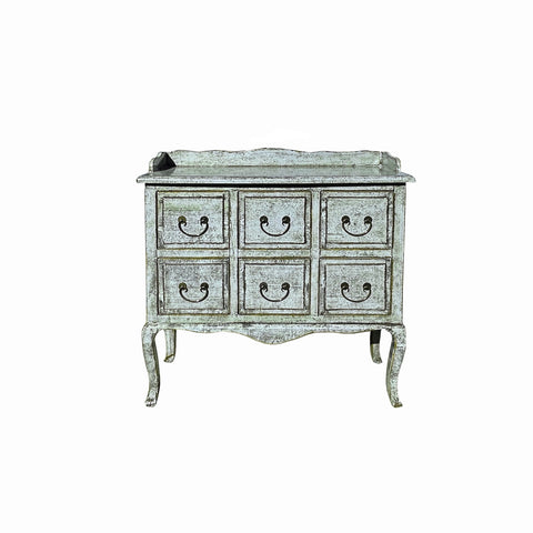 Distressed Pale Blue Curved Legs 6 Drawers Dresser Credenza Side Table Golden Lotus Antiques Distressed Pale Blue Curved Legs 6 Drawers Dresser Credenza Side Table Golden Lotus Antiques