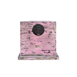 Distressed Pastel Pink Square Moon Face Wood Trunk Box ws4445S