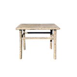 Rustic Raw Bleach White Wash Wood Rectangular Console Side Table ws4464S