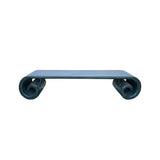 Distressed Gloss Gray Scroll Long Rectangular Coffee Table Stand ws4496S