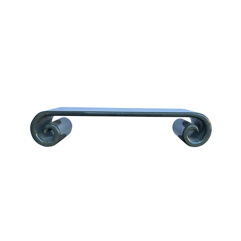 58"" Distressed Gloss Gray Scroll Long Narrow Rectangular Table Stand ws4522S