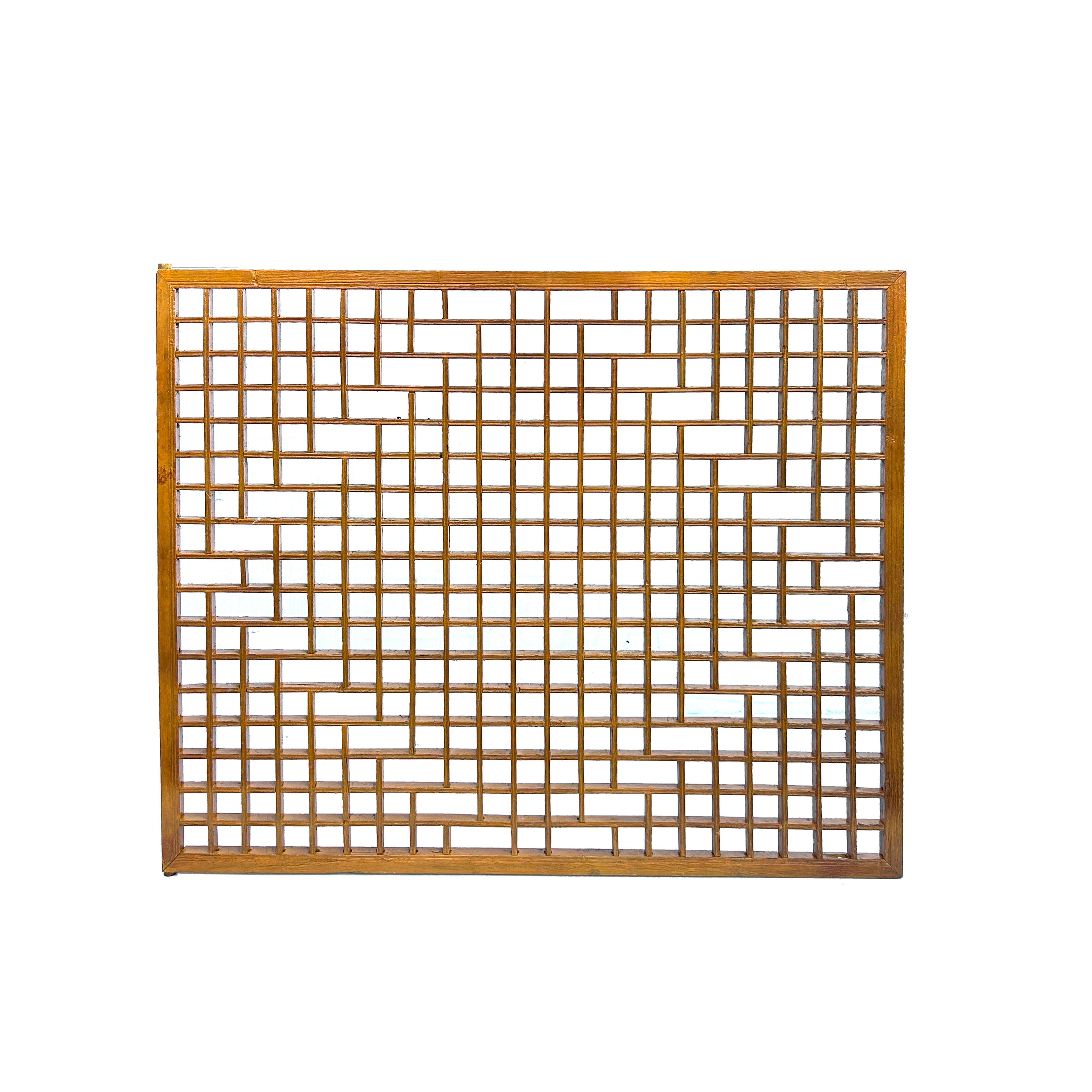 Vintage Rustic Gray Blue Grid Geometric Wood Wall Panel ws4554S