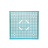 Vintage Rustic Teal Blue Grid Geometric Wood Wall Panel ws4553S