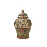 Vintage Chinese Famille Rose Scenery Flat Jar Shape Porcelain Art ws4558S