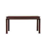 Chinese Chinoiserie Brown Finished Grass Cloth Altar Foyer Side Console Table ws4588S