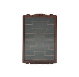 Chinese Brown Rectangular Glass Door Wall Mount Curio Display Chest ws4589S
