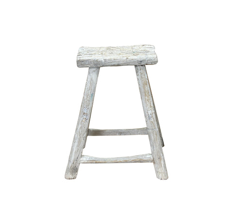 Rustic Raw Rough Wood Grain Rectangle Slim Stool Bench Side Table ws4594S #8