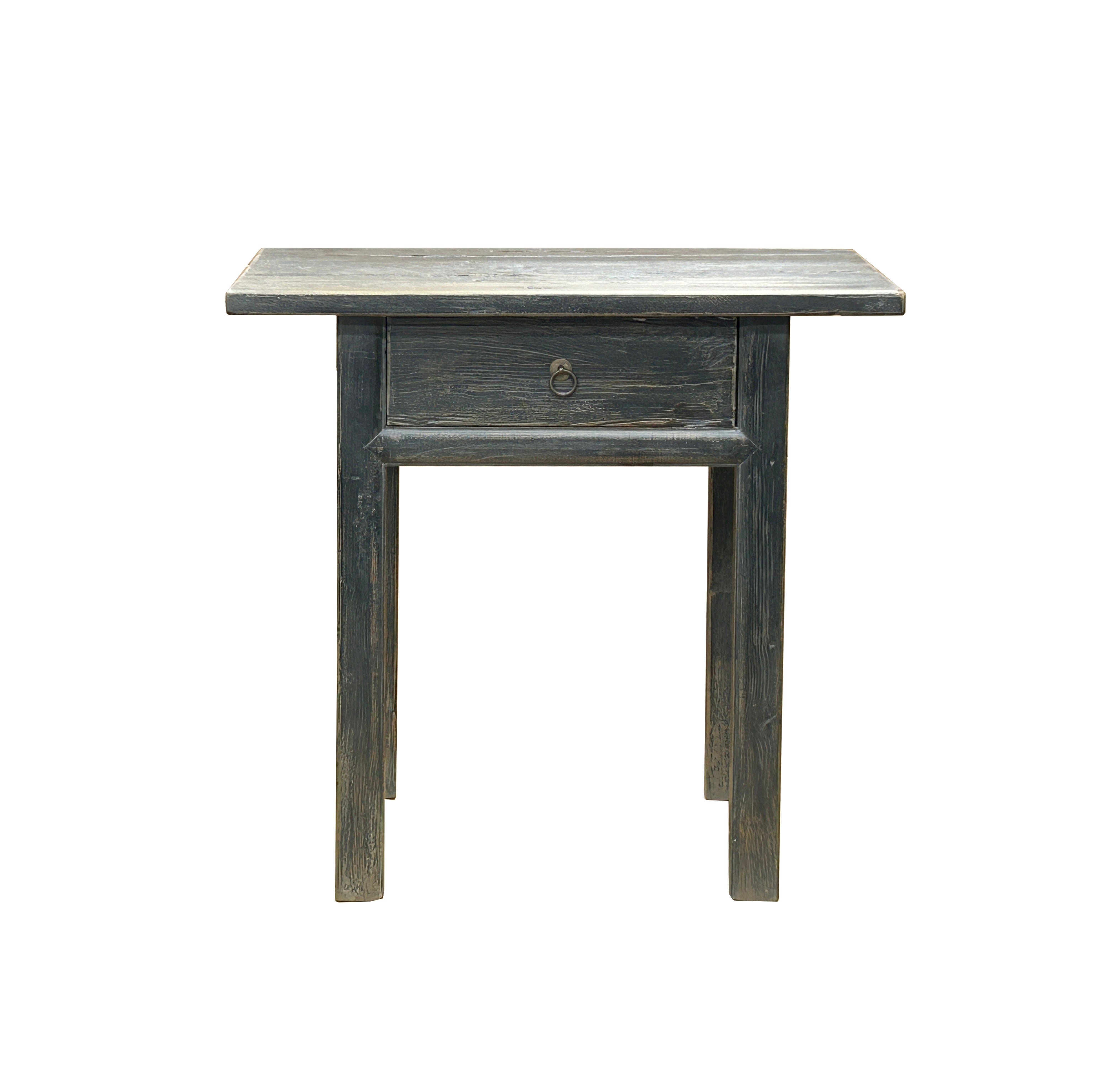 Distressed Gloss Gray Scroll Long Rectangular Coffee Table Stand ws4496S
