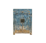 Distressed Light Ink Blue Mix Color Drawer Doors End Table Nightstand Cabinet ws4606S