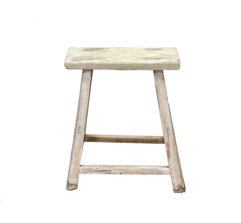 Rustic Raw Rough Wood Grain Rectangle Slim Stool Bench Side Table ws4629S 14
