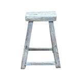 Rustic Raw Rough Wood Grain Rectangle Slim Stool Bench Side Table ws4639S DD