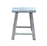 Rustic Raw Rough Wood Grain Rectangle Slim Stool Bench Side Table ws4640S EE