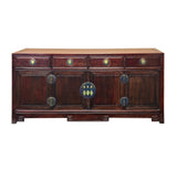 Oriental Rosewood MoonFace Drawers Credenza Sideboard Console Cabinet ws4667S