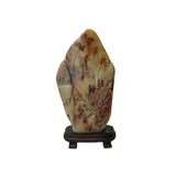 Chinese Shou Shan Stone Carved Tree Scenery Display Figure ws4670S