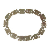 Vintage Chinese White Jade Stone Bai Pattern Pieces Chain Belt Display Art ws4673S
