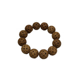 Natural Sandalwood Pattern Carving Beads Hand Rosary Praying Bracelet ws4684S