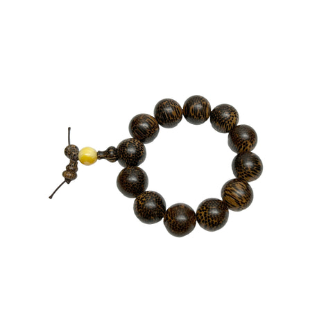 Natural Scale Dots Pattern Wood Beads Hand Rosary Praying Bracelet ws4687S