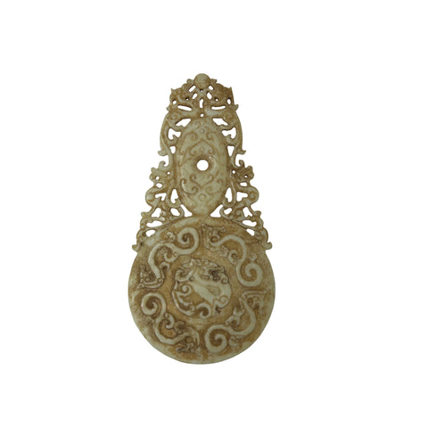 Chinese Stone Ancient Style Motif Carving Decor Display Plaque Art ws4791S