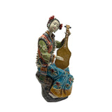 Chinese Porcelain Qing Style Dressing Playing Pipa Lady Figure ws4845S