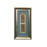 Vintage Chinese Floral Embroidery Fabric Piece Framed Wall Art ws4868S