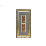 Vintage Chinese Floral Embroidery Fabric Piece Framed Wall Art ws4870S