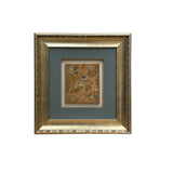 Vintage Chinese Floral Embroidery Fabric Piece Framed Wall Art ws4872S