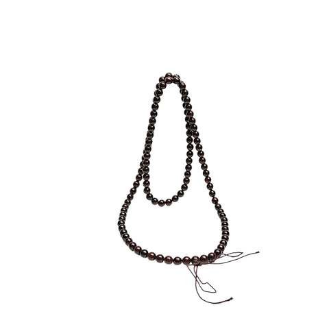 Natural Dark Brown Wood Grain 108 Beads Hand Rosary Praying Chain ws4878S