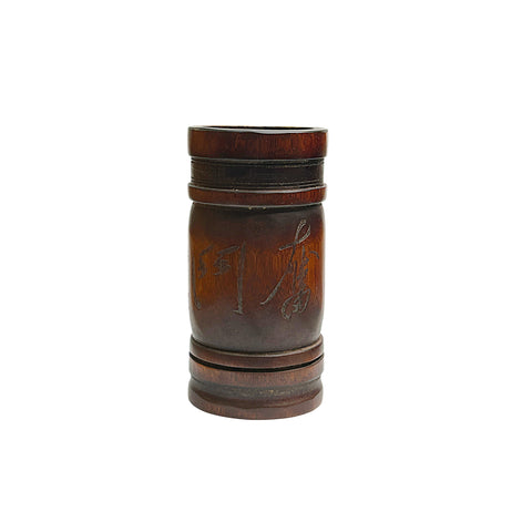 Chinese Bamboo Calligraphy Carving Brush Pen Holder / Brush Pot ws4882S