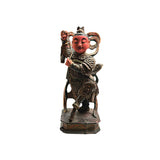 Vintage Wooden Carved Home Guardian God Heaven Soldier Figure With Fire Wheel  ws4883S