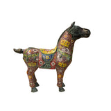 Vintage Oriental Chinese Reddish Maroon Cloisonne Metal Horse Figure ws4935S