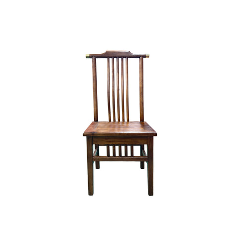 Oriental Modern Yoke High Back Bars Backrest Accent Side Chair ws4950S