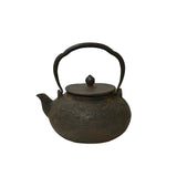 Vintage Rustic Mixed Iron Relief Cranes Motif Teapot Shape Display Art ws4958S