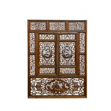 Chinese Cow Ox Cranes Motifs Wood Wall Panel Window Screen ws5024S