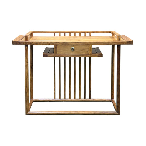 Simple Oriental Minimalistic Natural Wood Console Side Table Desk ws5029S