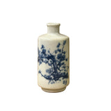 Small Blue White Handpaint Blossom Tree Scenery Graphic Porcelain Vase ws5048S
