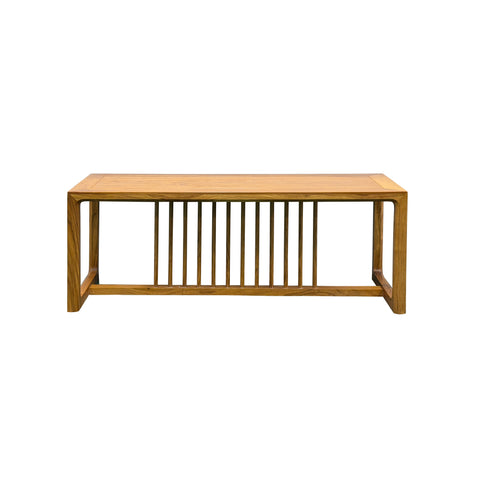 Solid Wood Light Brown Minimalistic Low Bench Coffee Table ws5066S