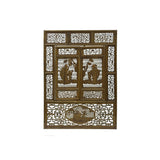 Chinese Scholars Student Motifs Wood Wall Panel Window Screen ws5070S