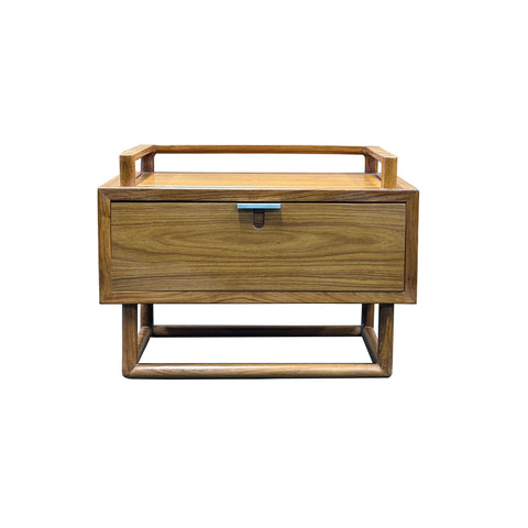 Simple Minimalistic Sleek Light Brown Drawer End Table Nightstand ws5082S