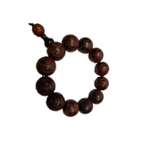 Chinese Rosewood Carved Beads Hand Rosary Praying Bracelet A14S