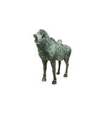 Chinese Rustic Oxidized Patina Color Ancient Style Horse Metal Figure GB006S